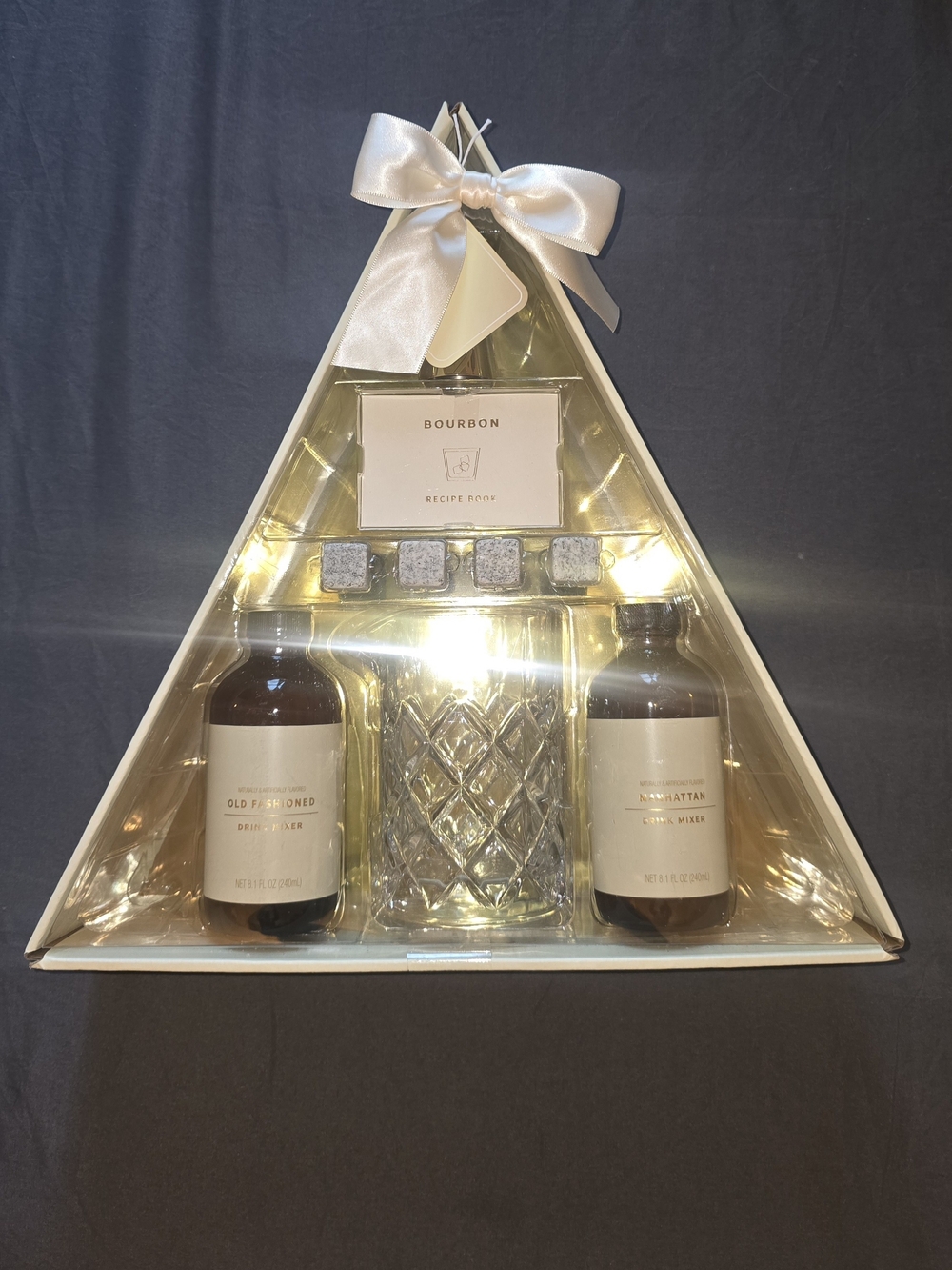 New Bourbon Cocktail Kit - Mixers, Glassware & Stones